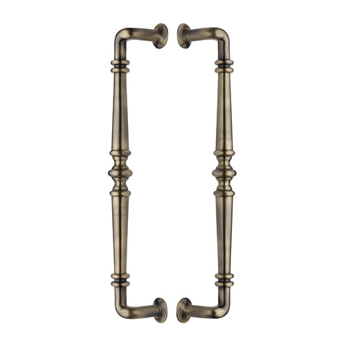 M Marcus Heritage Brass Back to Back Door Pull Handle Avon Design 390mm length